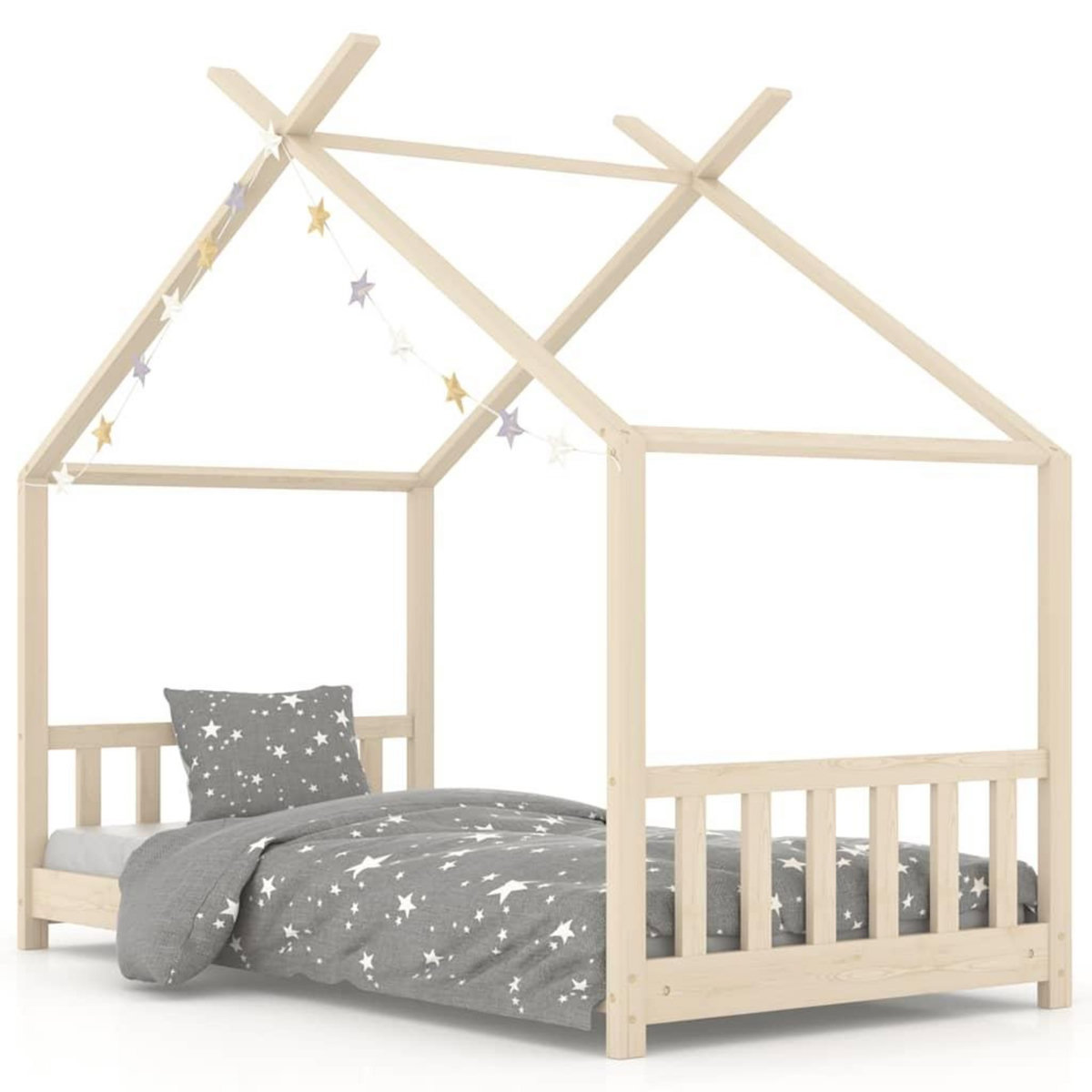 VIDAXL Cadre de lit d'enfant Bois de pin massif 70x140 cm