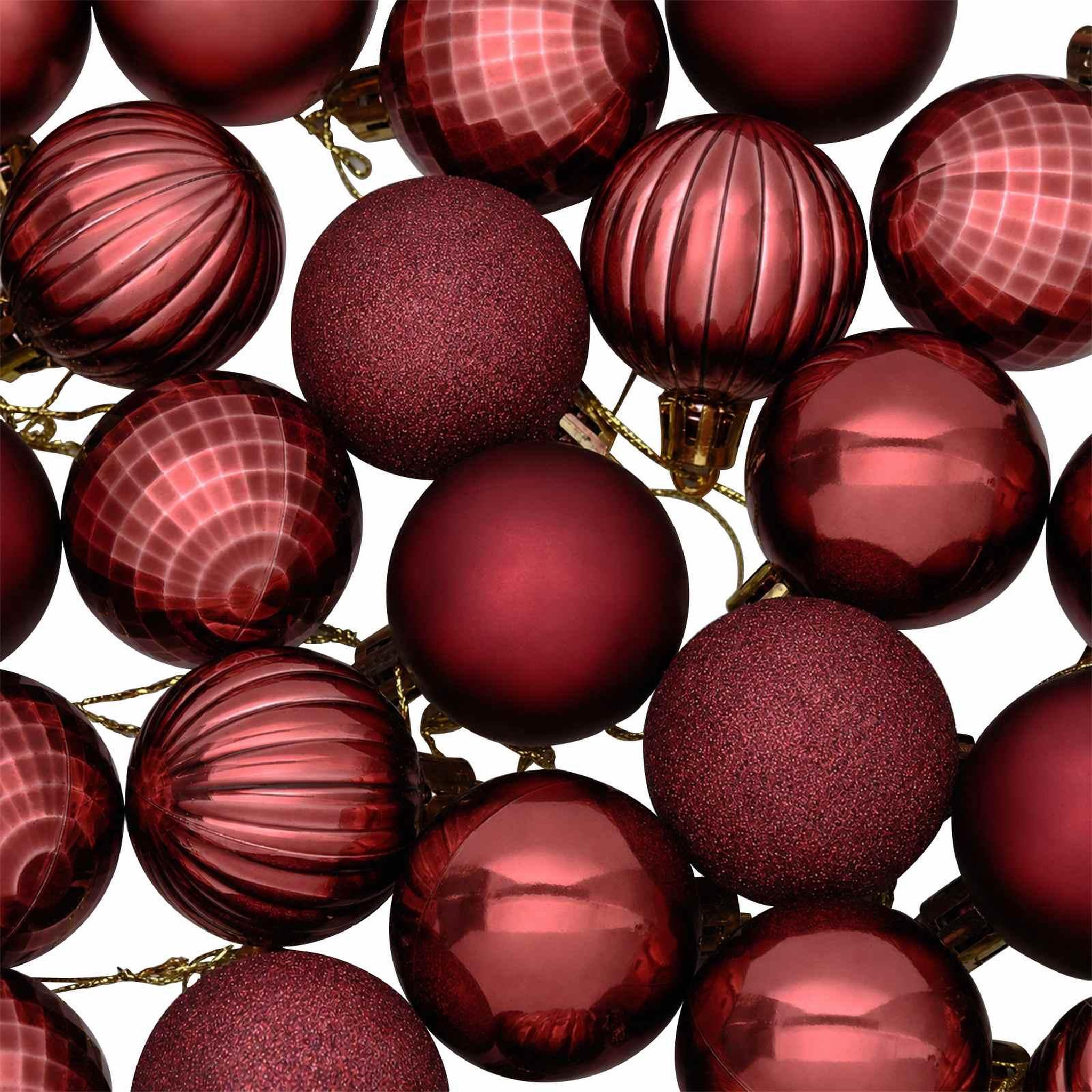 Voir la diapositive 6 : VIDAXL Ensemble de boules de Noël 100 pc Bordeaux 4 cm Polystyrene