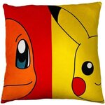 Pokemon Coussin double face - Carré - POKEMON - Starter - Microfibre - 40 x 40 cm