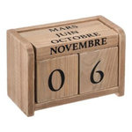 ATMOSPHERA Calendrier en Bois  Colonial  11cm Naturel