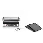 BRAUN Grille-viande CG9160 inox 2 zones de cuissson, plaques amovible, sonde, 37x23 cm