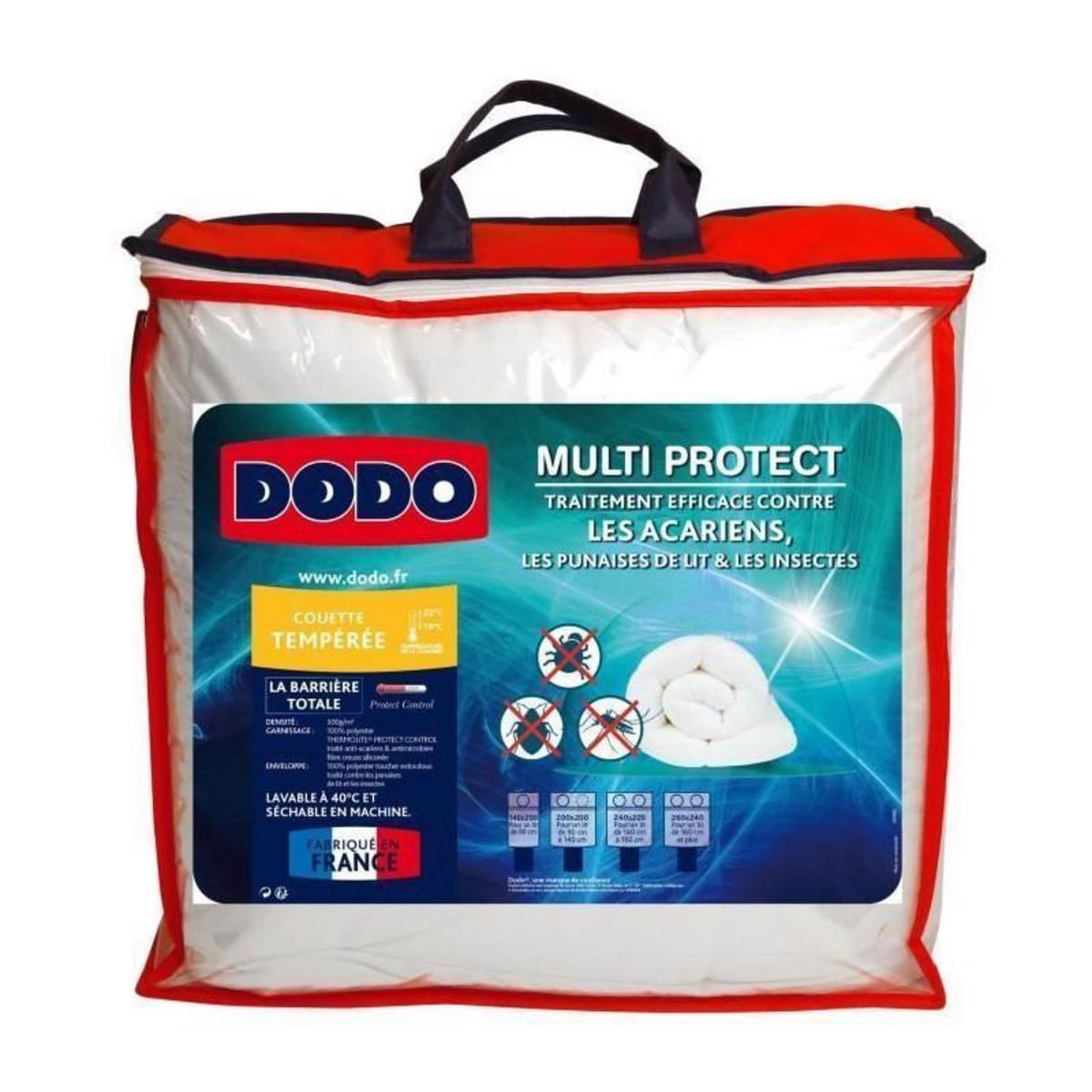 DODO DODO Couette temperee MULTIPROTECT - 240 x 260 cm