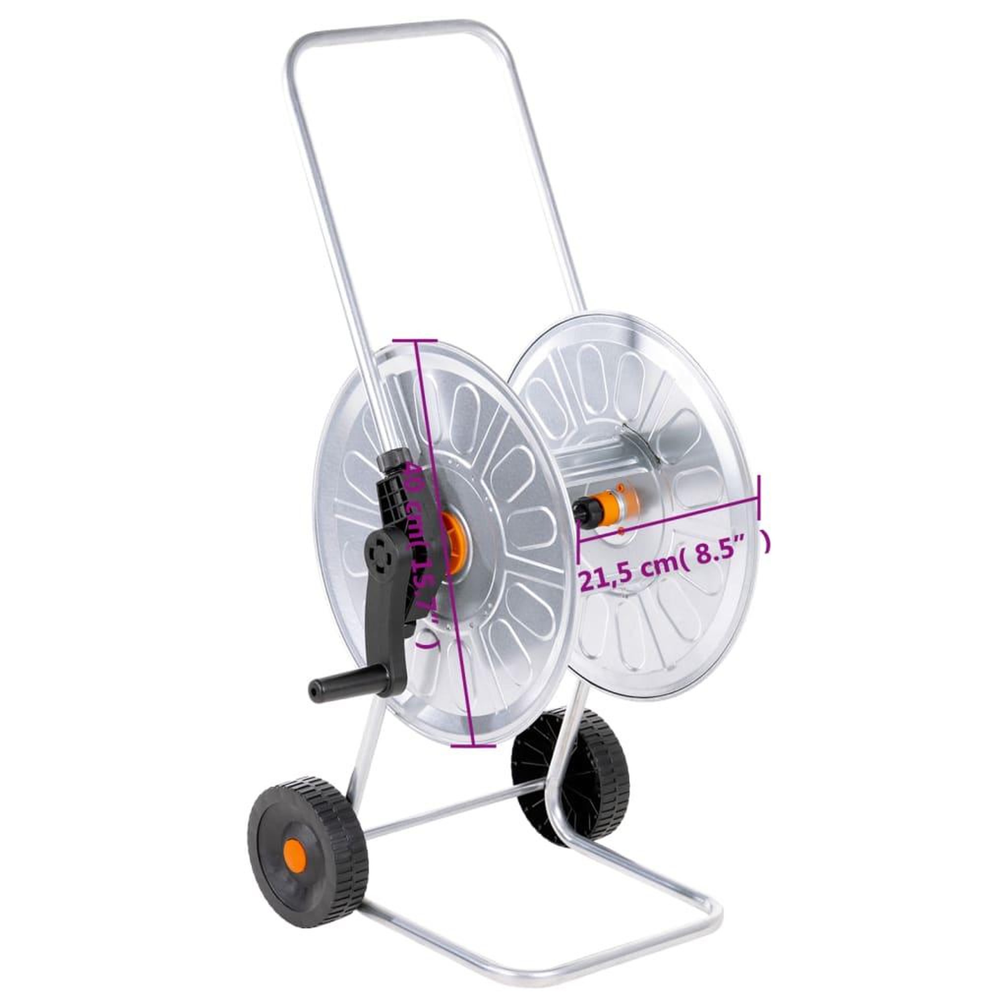 Voir la diapositive 6 : VIDAXL Chariot enrouleur pour tuyau de 60 m 1/2  acier