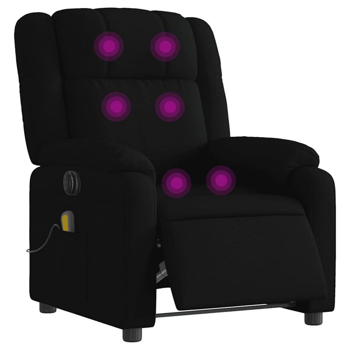 VIDAXL Fauteuil de massage inclinable electrique Noir Tissu