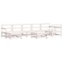 Voir la diapositive 2 : VIDAXL Salon de jardin 8 pcs Blanc Bois de pin massif