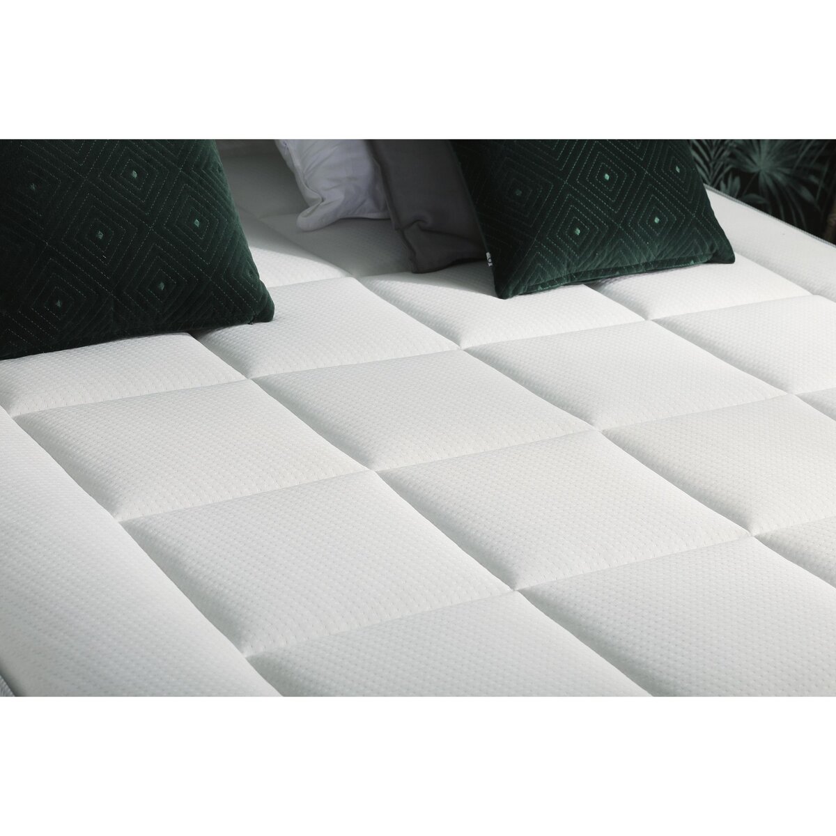 Ensemble Literie matelas ressorts ensachés 30cm et sommier 180X200 cm KING PALACE