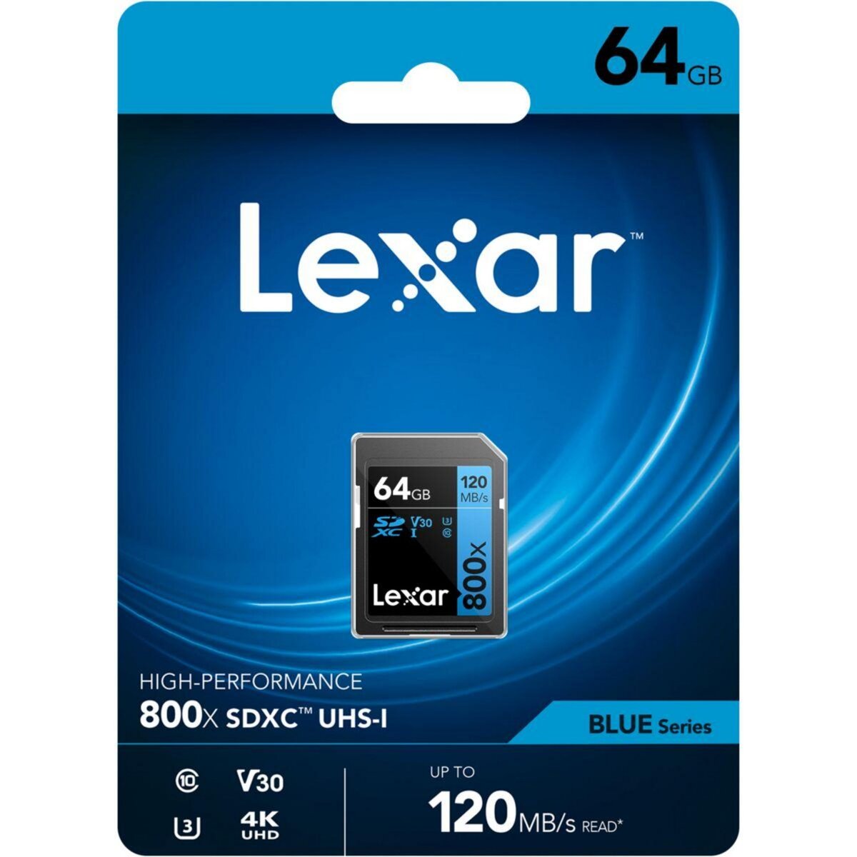Lexar Carte SD 64Go High-Performance 800x pas cher 