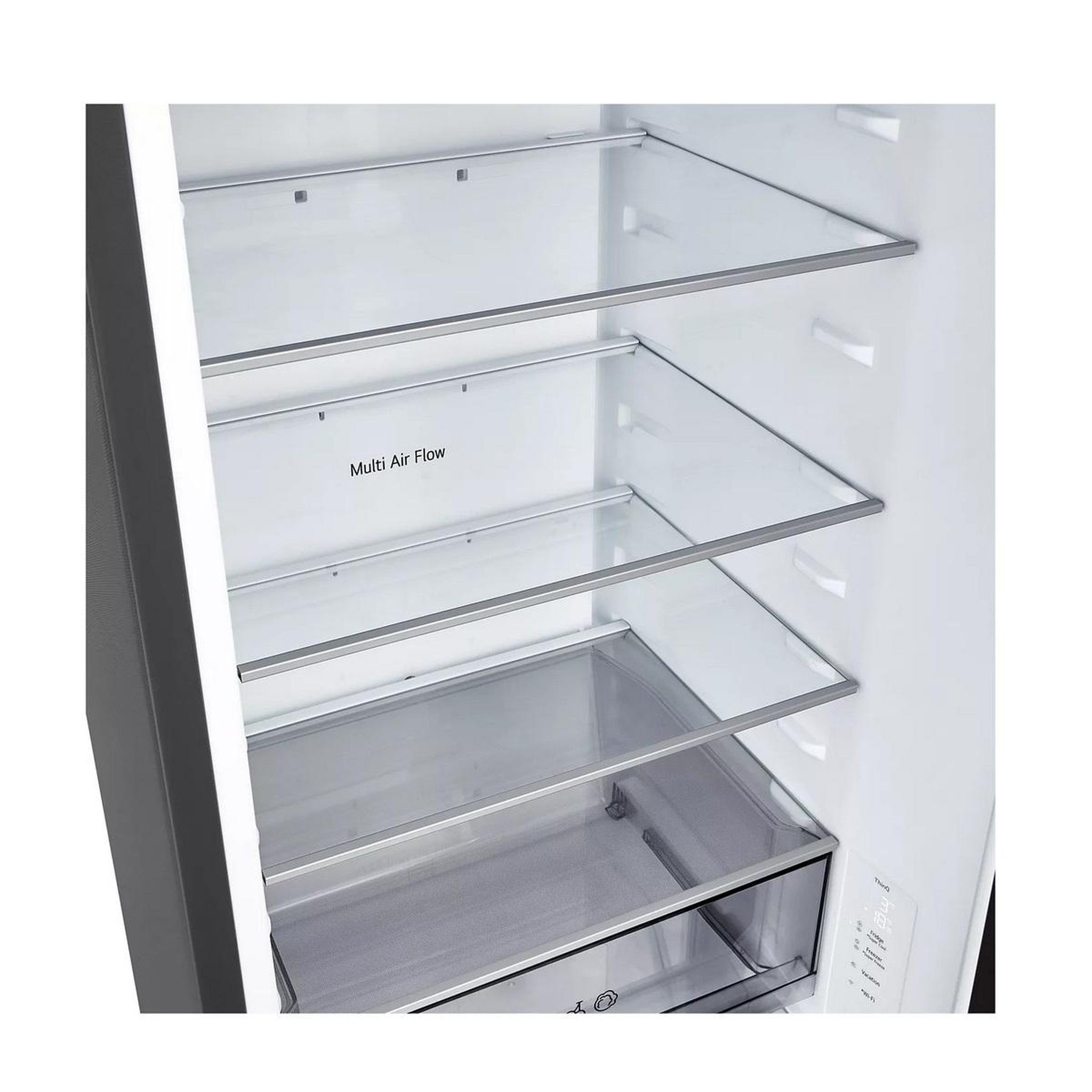 Voir la diapositive 6 : LG Réfigérateur combiné 60cm 375l no frost noir acier - GBBSJ21DEP