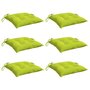 Voir la diapositive 3 : VIDAXL Coussins de chaise lot de 6 vert brillant 40x40x7 cm