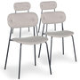 Voir la diapositive 2 : Paris Prix Lot de 4 Chaises Design  Tyler  80cm Beige