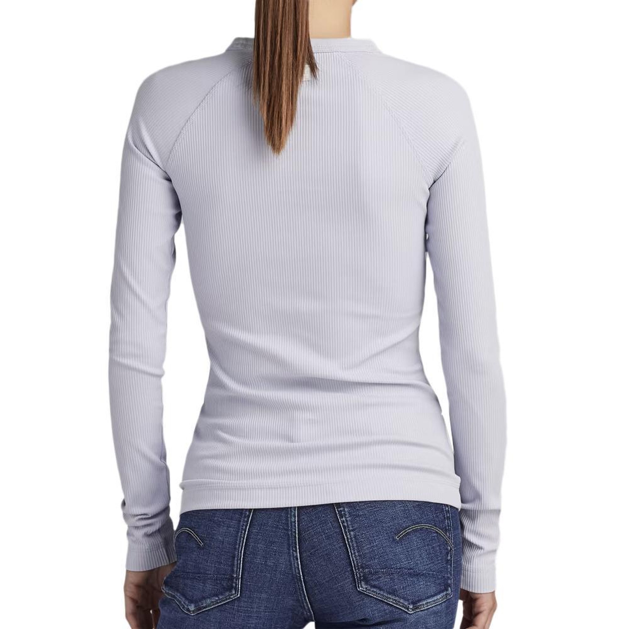 Voir la diapositive 2 : G-Star Raw T-shirt Manches Longues Mauve G-Star Femme D23343