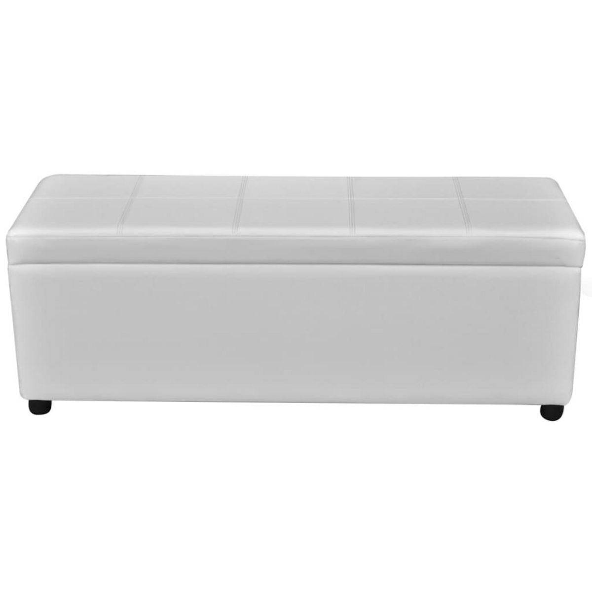 VIDAXL Banc long de rangement Bois Blanc