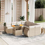 Voir la diapositive 1 : VIDAXL Salon de jardin avec coussins 9 pcs beige resine tressee