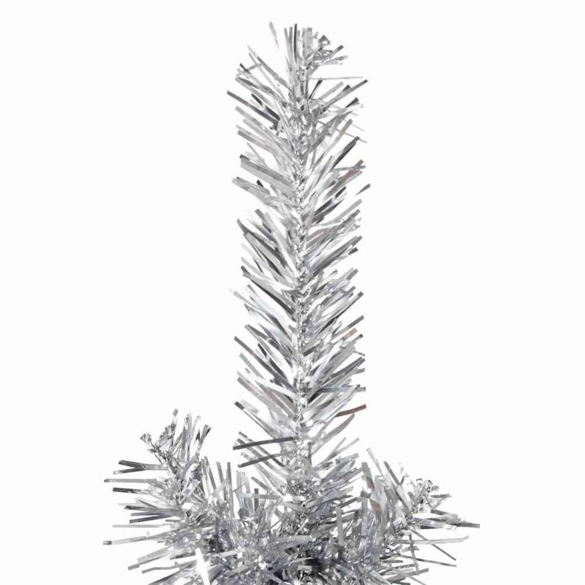 VIDAXL Demi sapin de Noël artificiel mince avec support Argente 120 cm