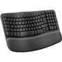 Voir la diapositive 1 : Logitech Clavier sans fil Wave Keys ergonomique +  repose poignets