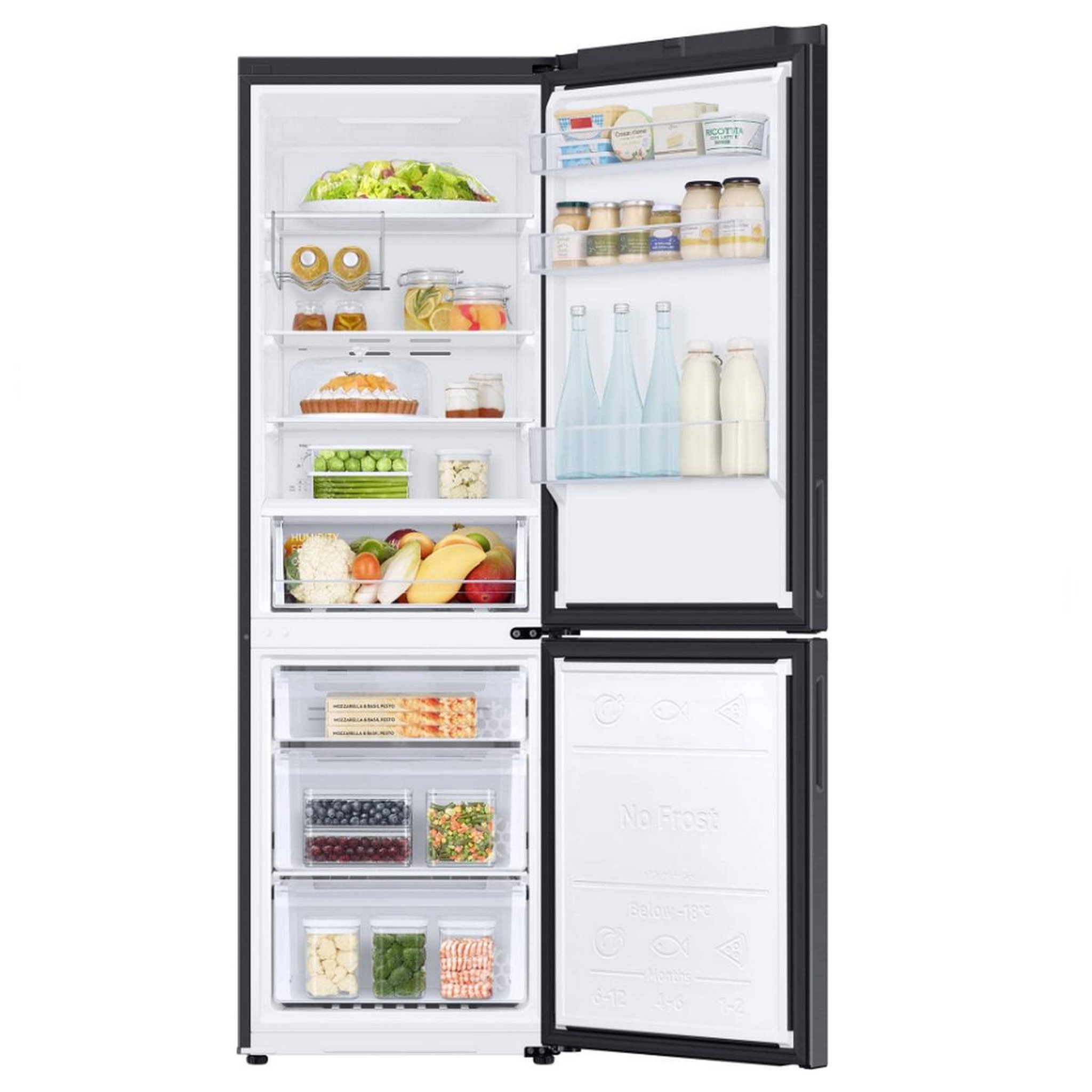 Voir la diapositive 5 : Samsung Réfrigérateur combiné 60cm 344l ventilé noir - RB33B612FBN