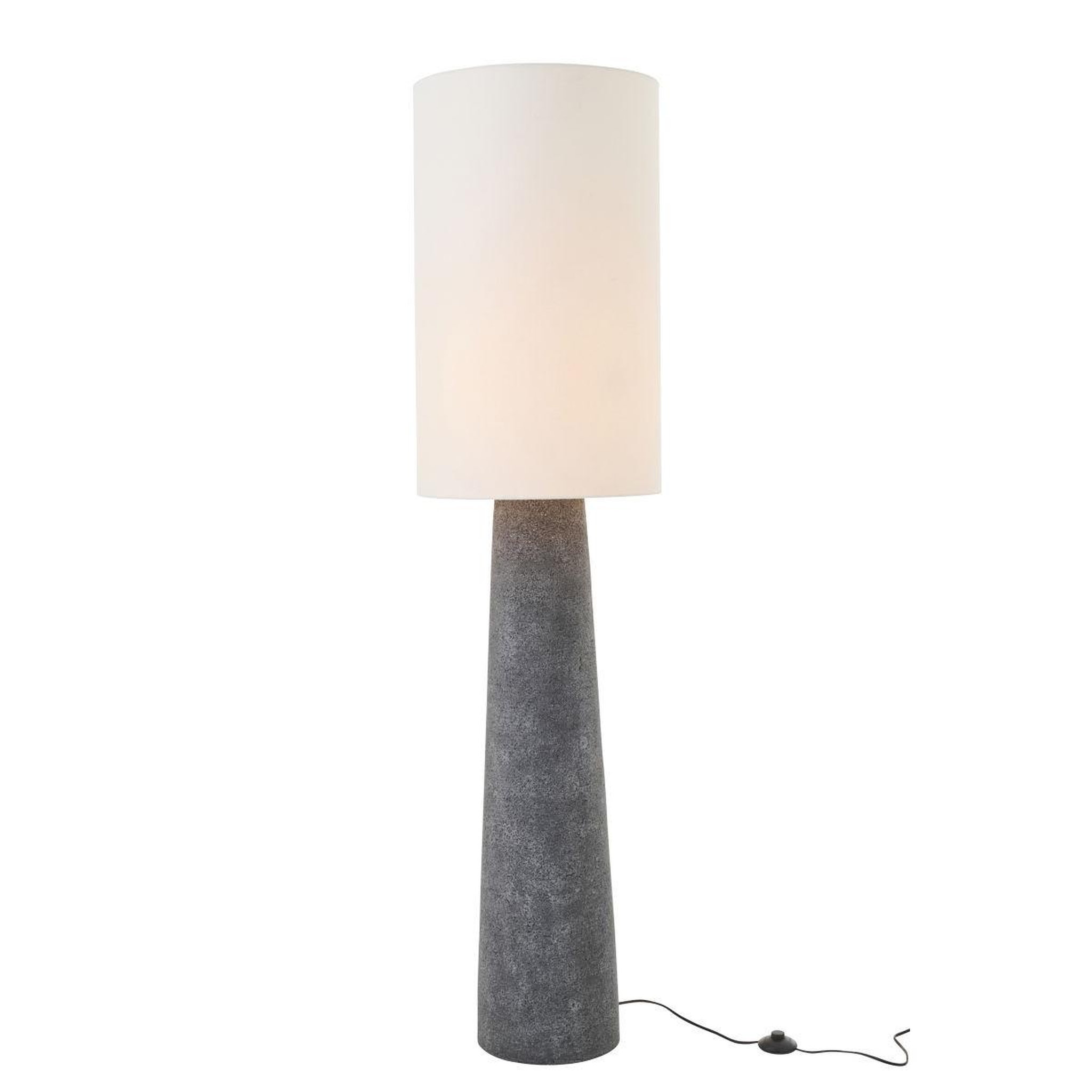 Voir la diapositive 2 : J-LINE Lampadaire en fibre de verre  ava  165cm noir & blanc