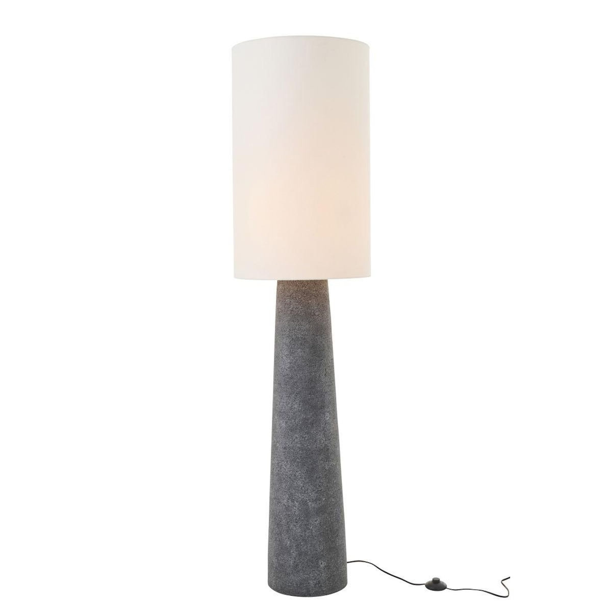Paris Prix Lampadaire en Fibre de Verre  Ava  165cm Noir & Blanc