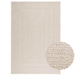 VIDAXL Tapis ZIZUR creme 140x200 cm aspect de jute interieur exterieur