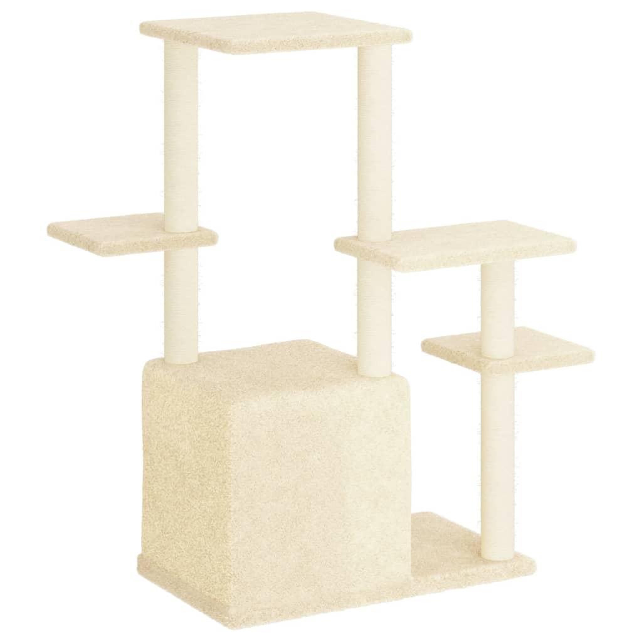 Voir la diapositive 5 : VIDAXL Arbre a chat avec griffoirs en sisal creme 97,5 cm