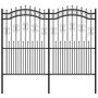 Voir la diapositive 2 : VIDAXL Cloture de jardin avec sommet de lance Noir 222 cm
