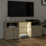 Voir la diapositive 5 : VIDAXL Meuble TV avec lumieres LED chene sonoma 120x30x50 cm