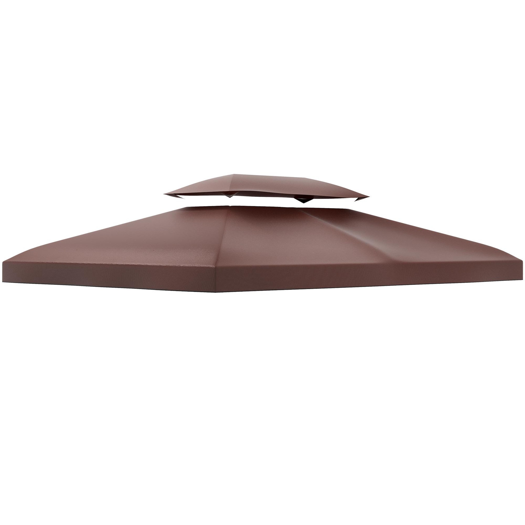 HOMCOM Toile de Rechange pour Pavillon Tonnelle Tente Polyester Haute Densité Imperméabilisé 180 g/m² 3 x 4 m Chocolat
