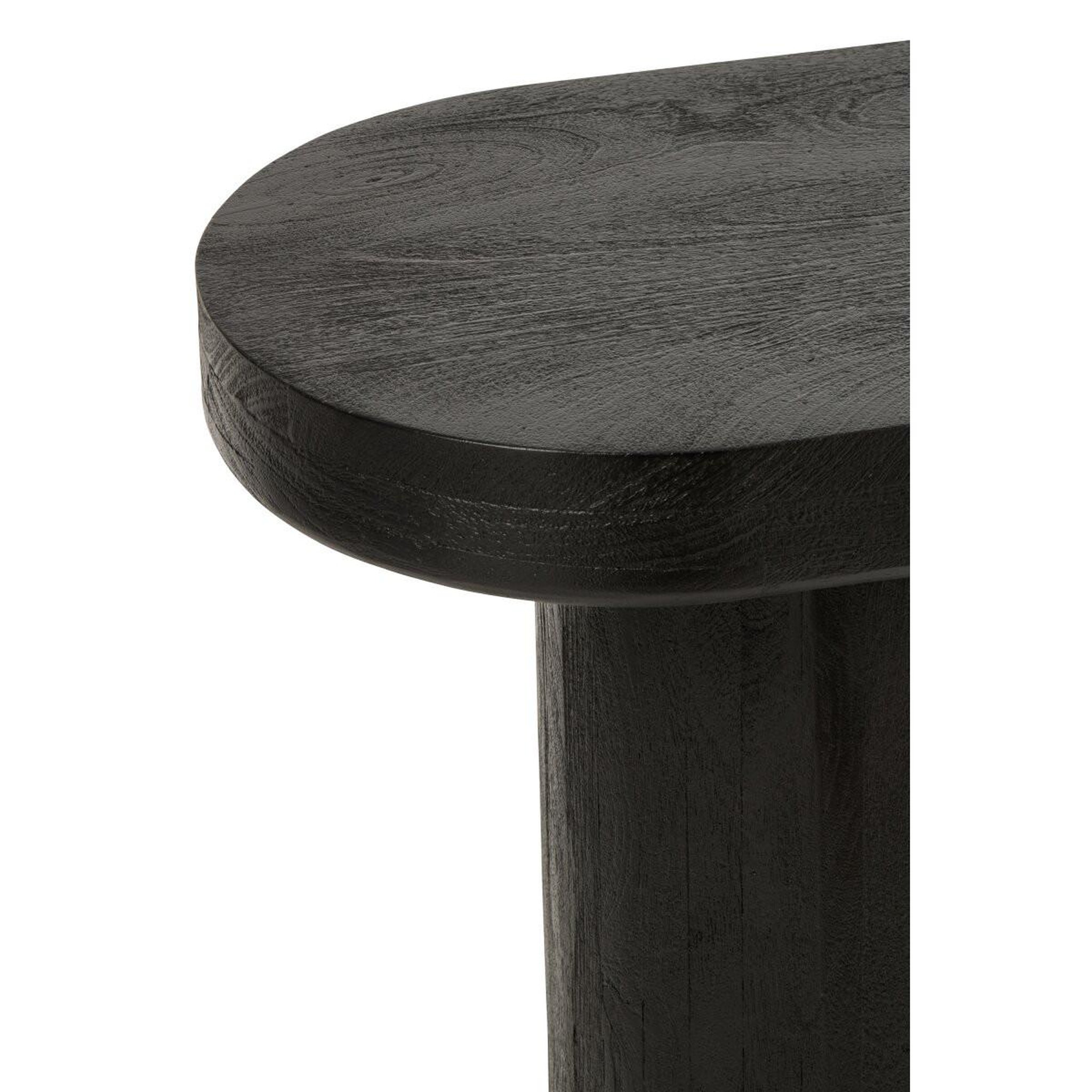 Voir la diapositive 3 : J-LINE Console ovale en bois  hilde  152cm noir