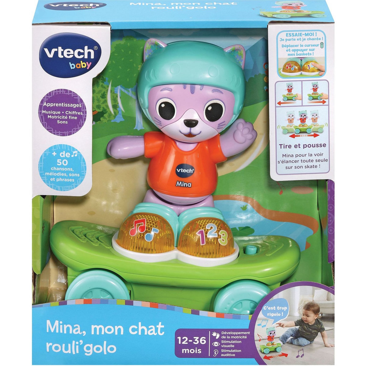VTECH BABY Mina, mon chat rouli' golo