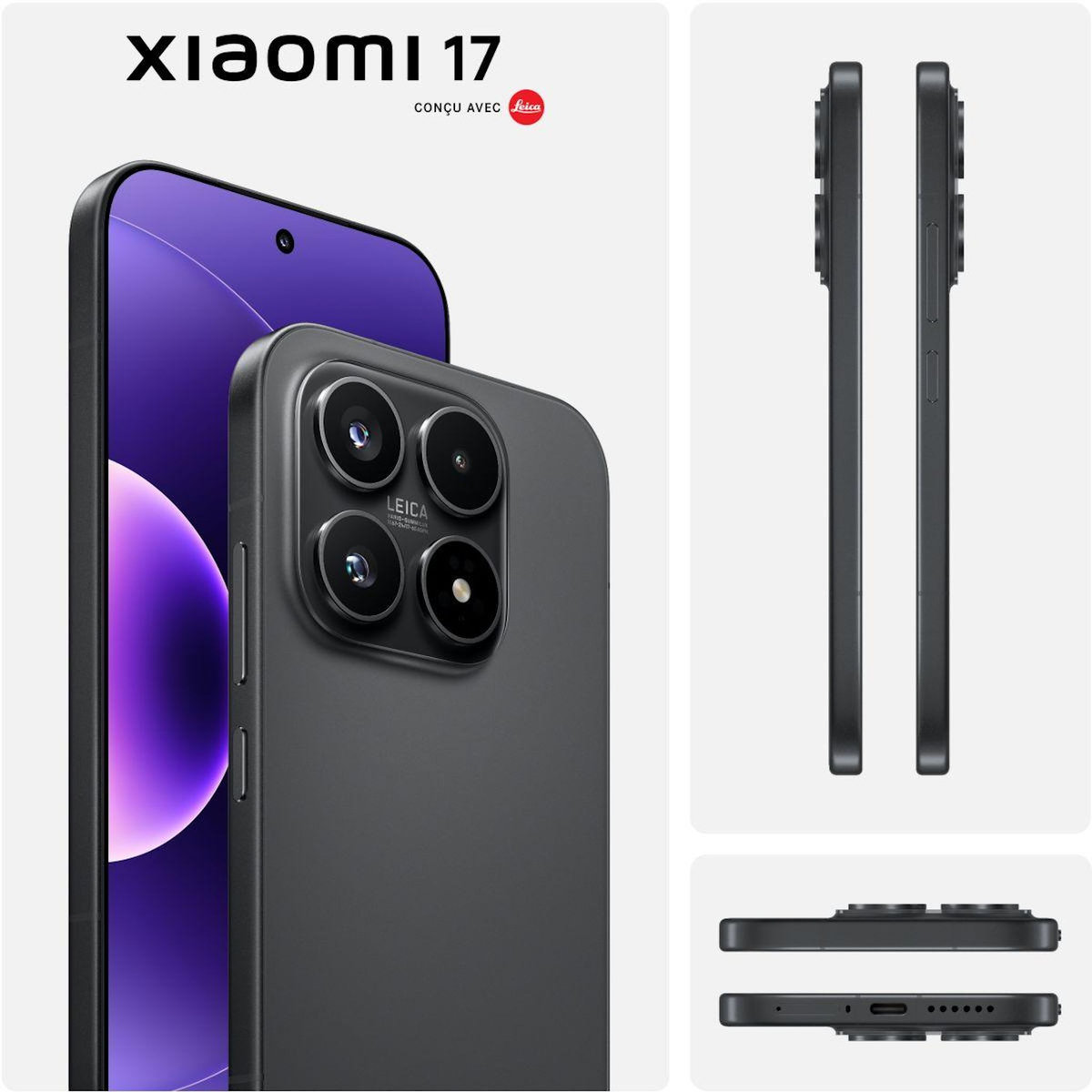 XIAOMI Smartphone 17 conçu avec Leica 512Go Noir 5G