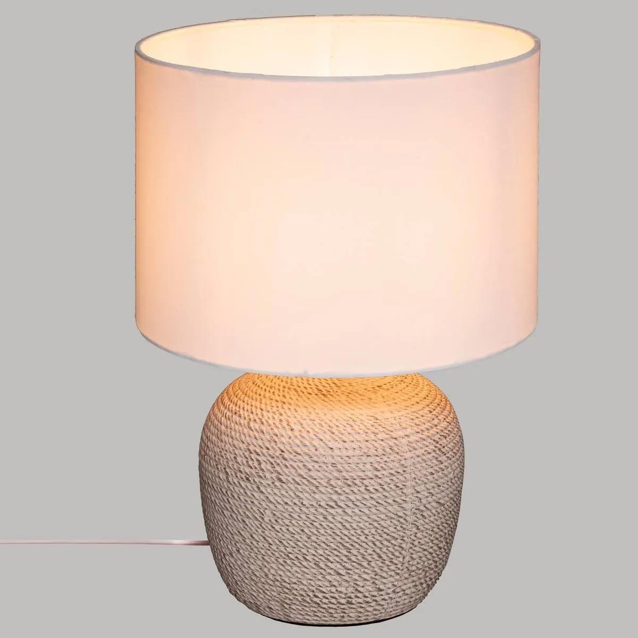 Voir la diapositive 2 : ATMOSPHERA Lampe à poser en céramique  davia  39cm blanc