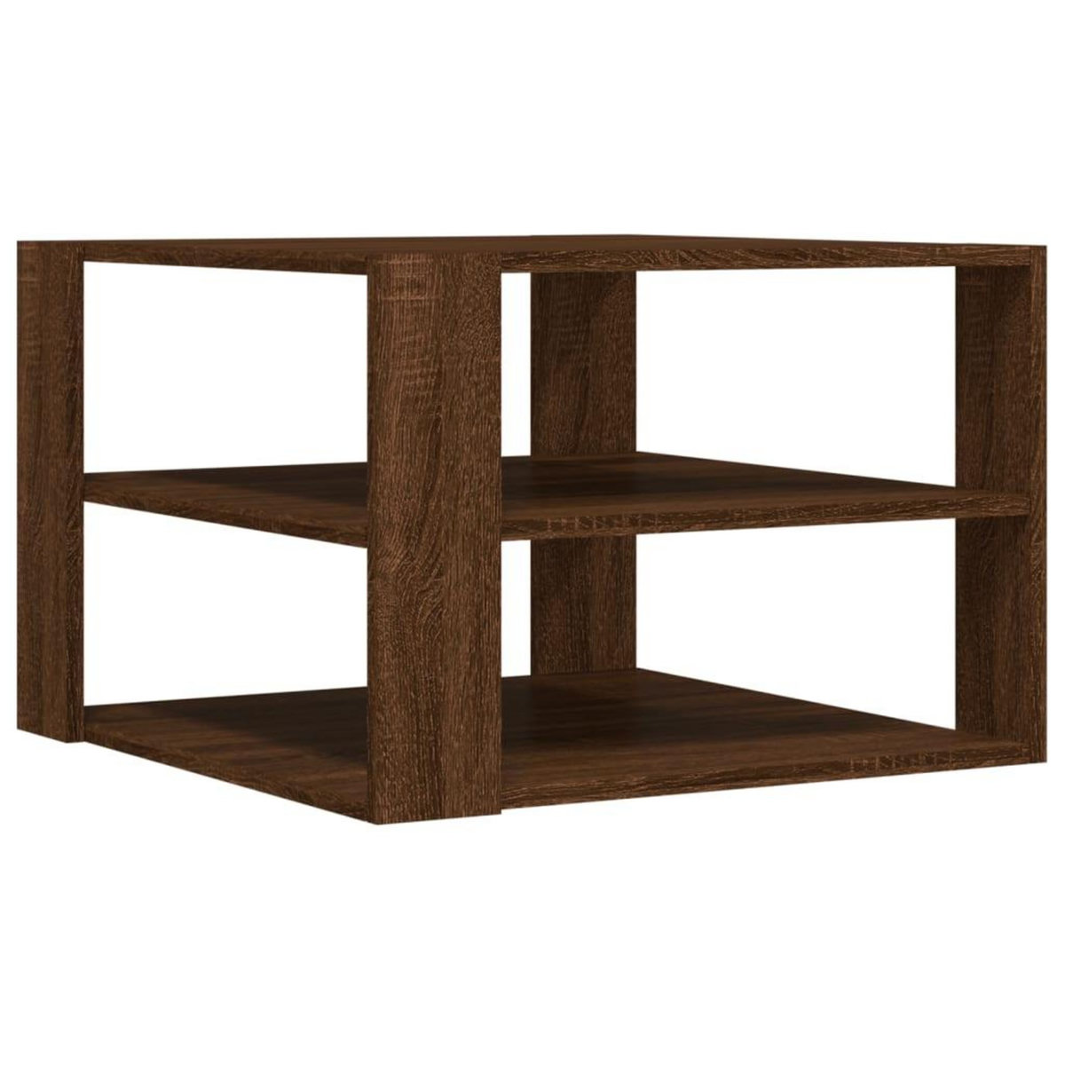 VIDAXL Table basse chene marron 59,5x59,5x40 cm bois d'ingenierie