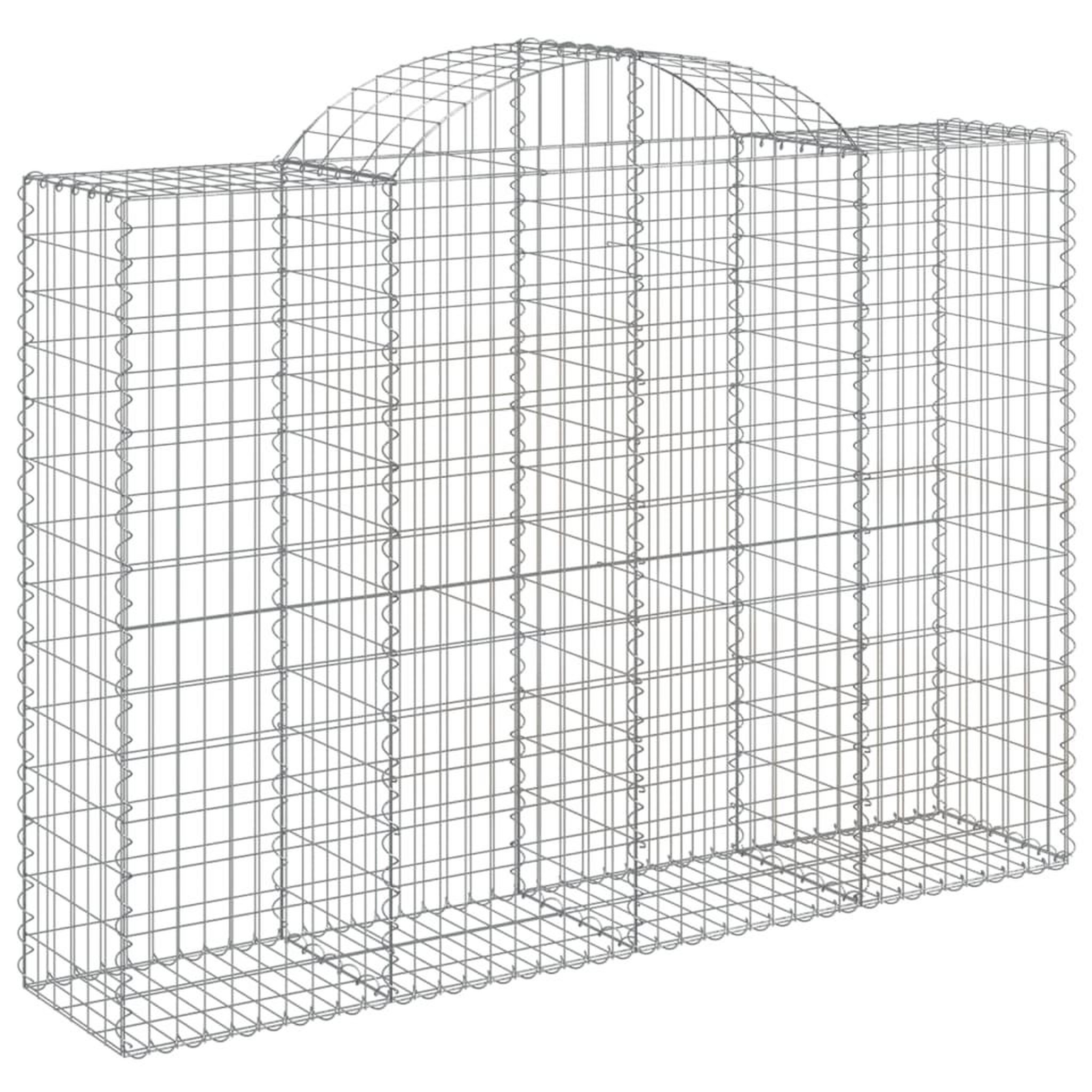 Voir la diapositive 3 : VIDAXL Paniers a gabions arques 11 pcs 200x50x140/160 cm Fer galvanise