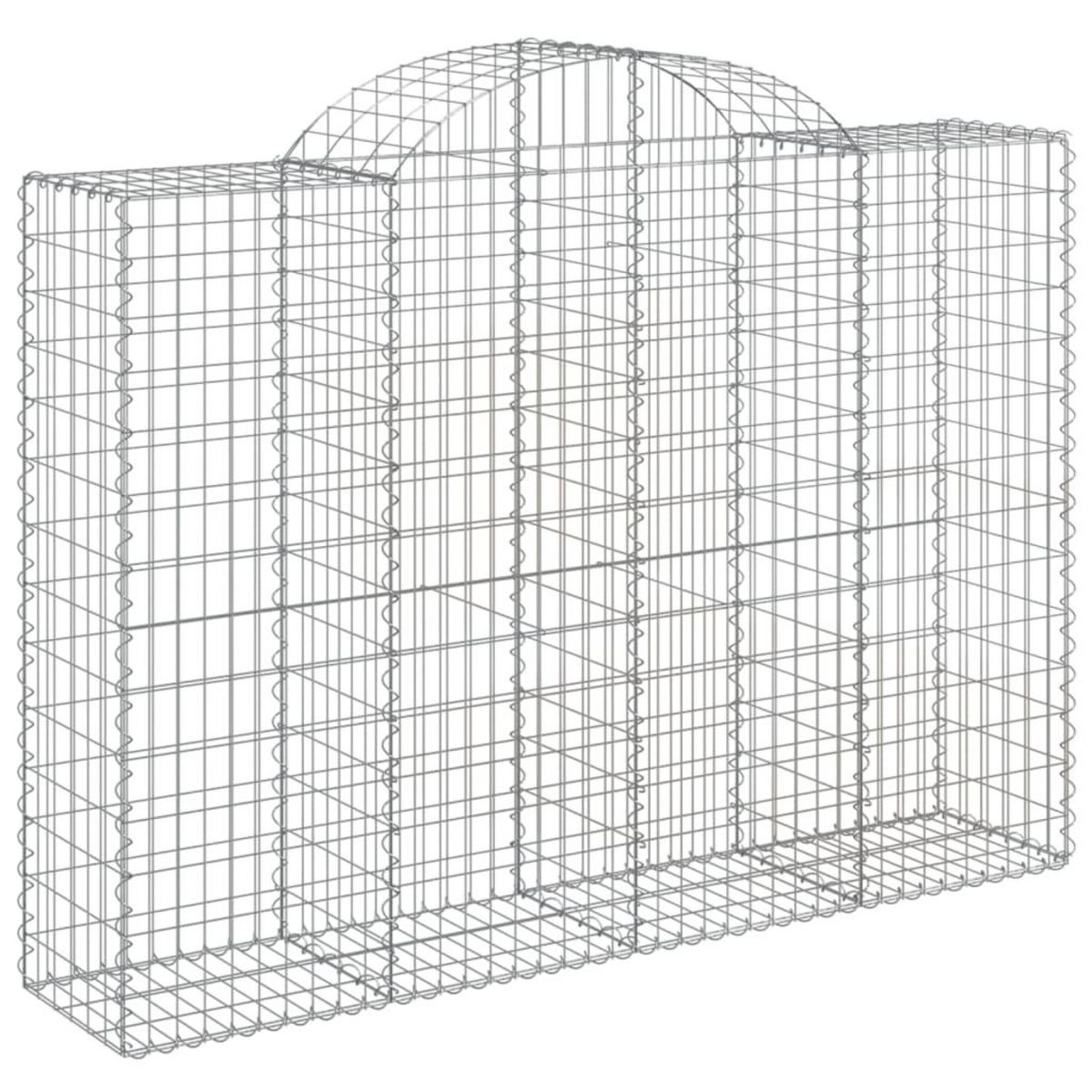 VIDAXL Paniers a gabions arques 11 pcs 200x50x140/160 cm Fer galvanise