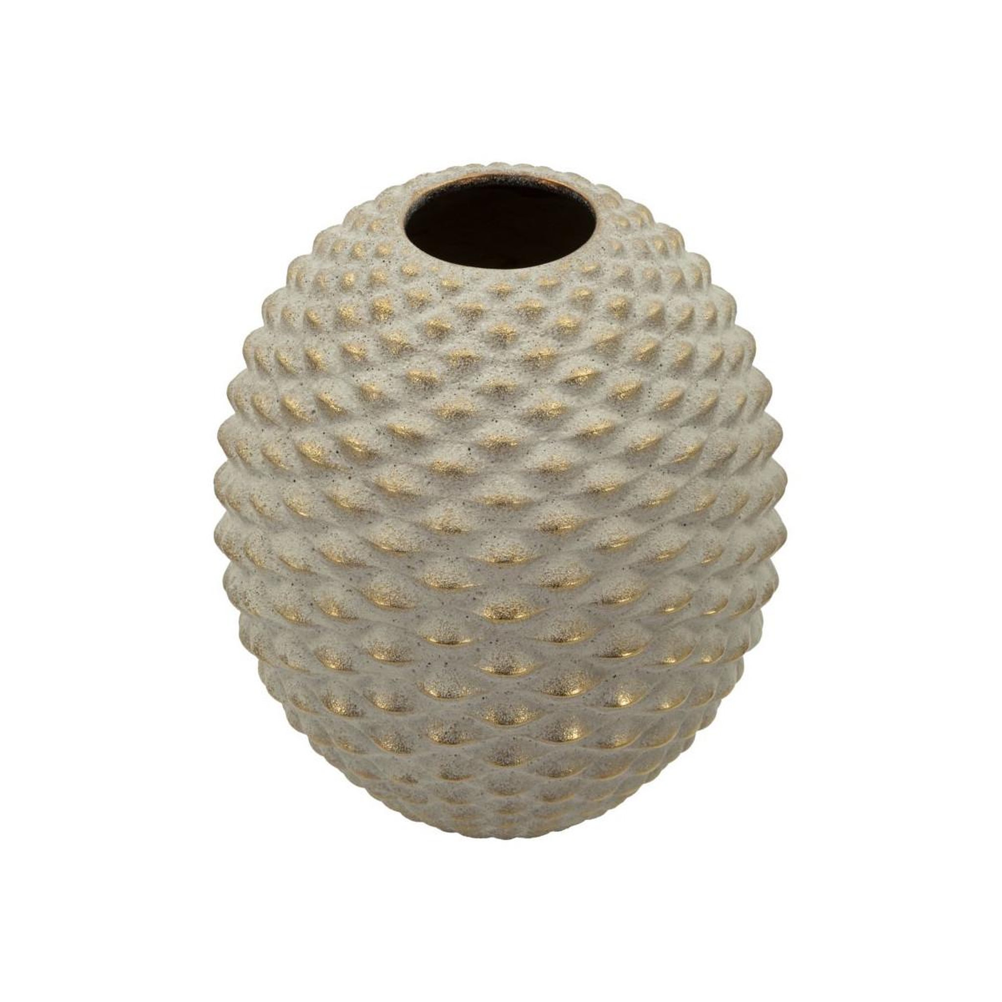 Voir la diapositive 2 : Paris Prix Vase design en céramique  pepipas  36cm gris & or