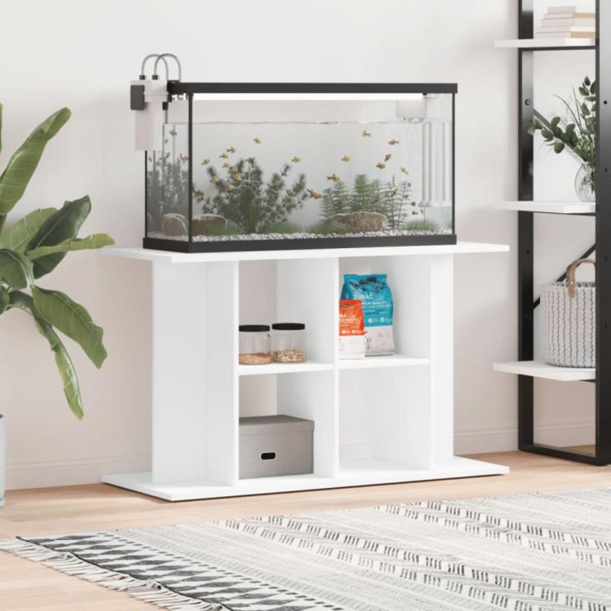 VIDAXL Support pour aquarium blanc 100x40x60 cm bois d ingénierie