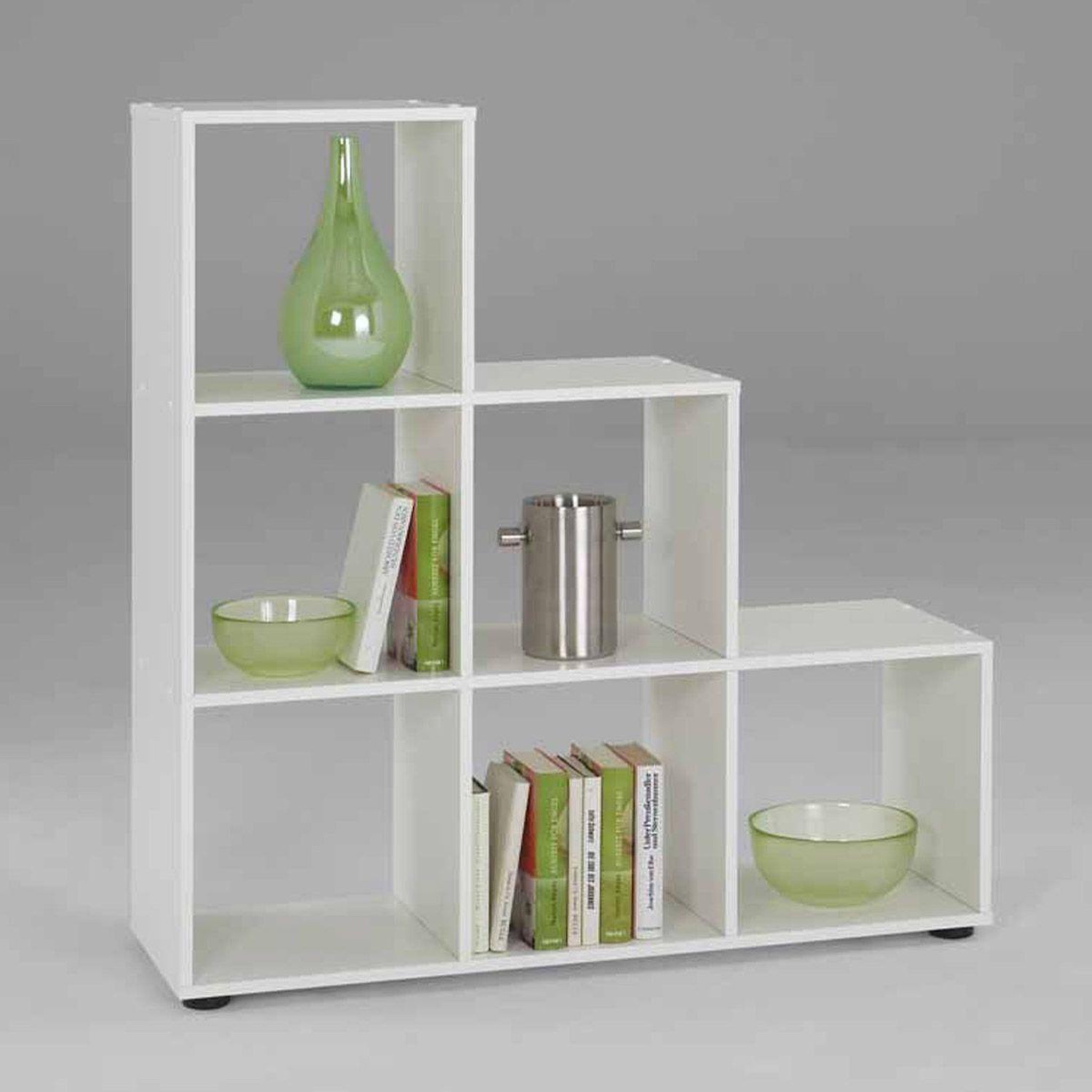 Voir la diapositive 2 : Paris Prix Étagère 6 cases design  gaman  108cm blanc