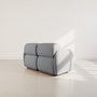 Voir la diapositive 6 : LISA DESIGN Penelope - canapé droit modulable 2 places en velours texturé