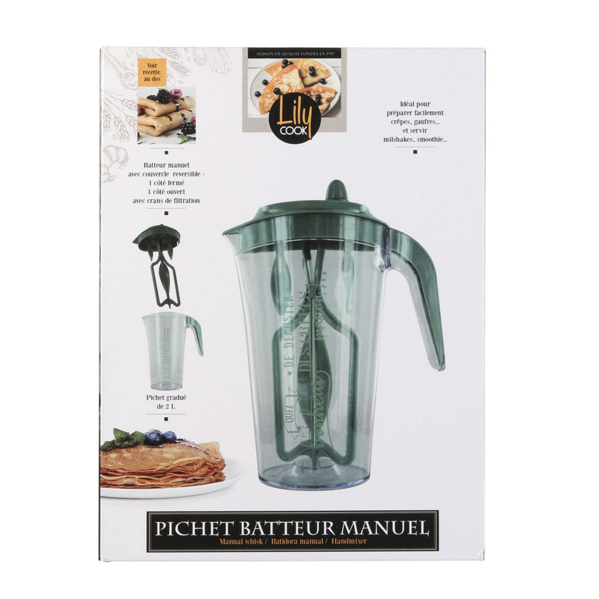 Batteur manuel 2 litres