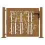 Voir la diapositive 4 : VIDAXL Portail de jardin 105x80 cm acier corten design de bambou