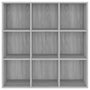 Voir la diapositive 3 : VIDAXL Armoire a livres sonoma gris 98x29x97,5 cm