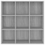 Voir la diapositive 3 : VIDAXL Armoire a livres sonoma gris 98x29x97,5 cm