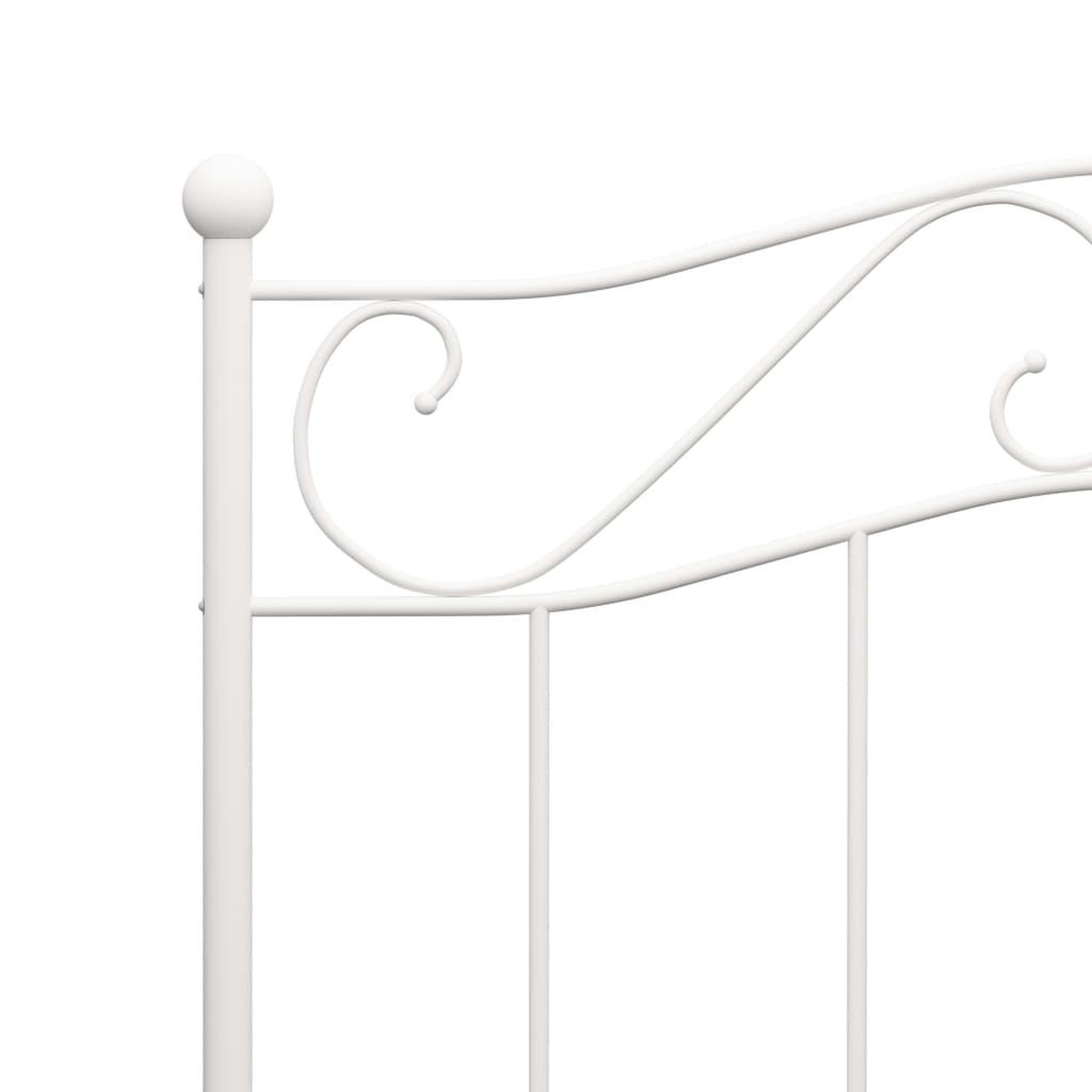Voir la diapositive 5 : VIDAXL Cadre de lit Blanc Metal 90 x 200 cm