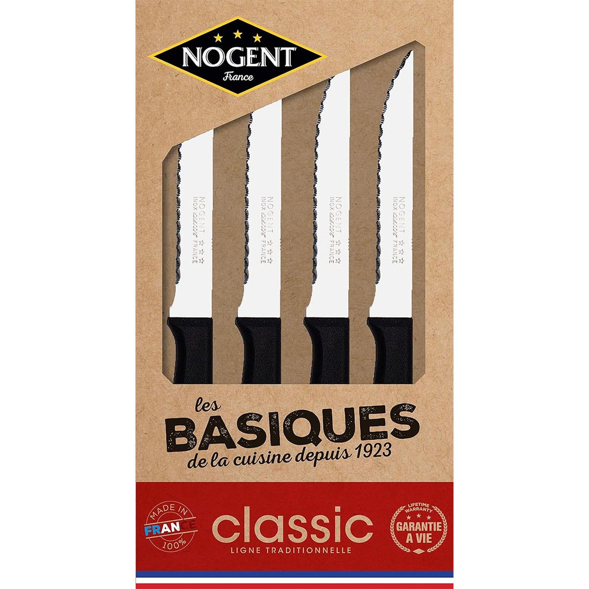 Nogent 3 etoiles Coffret de 4 couteaux à steak - 00081V