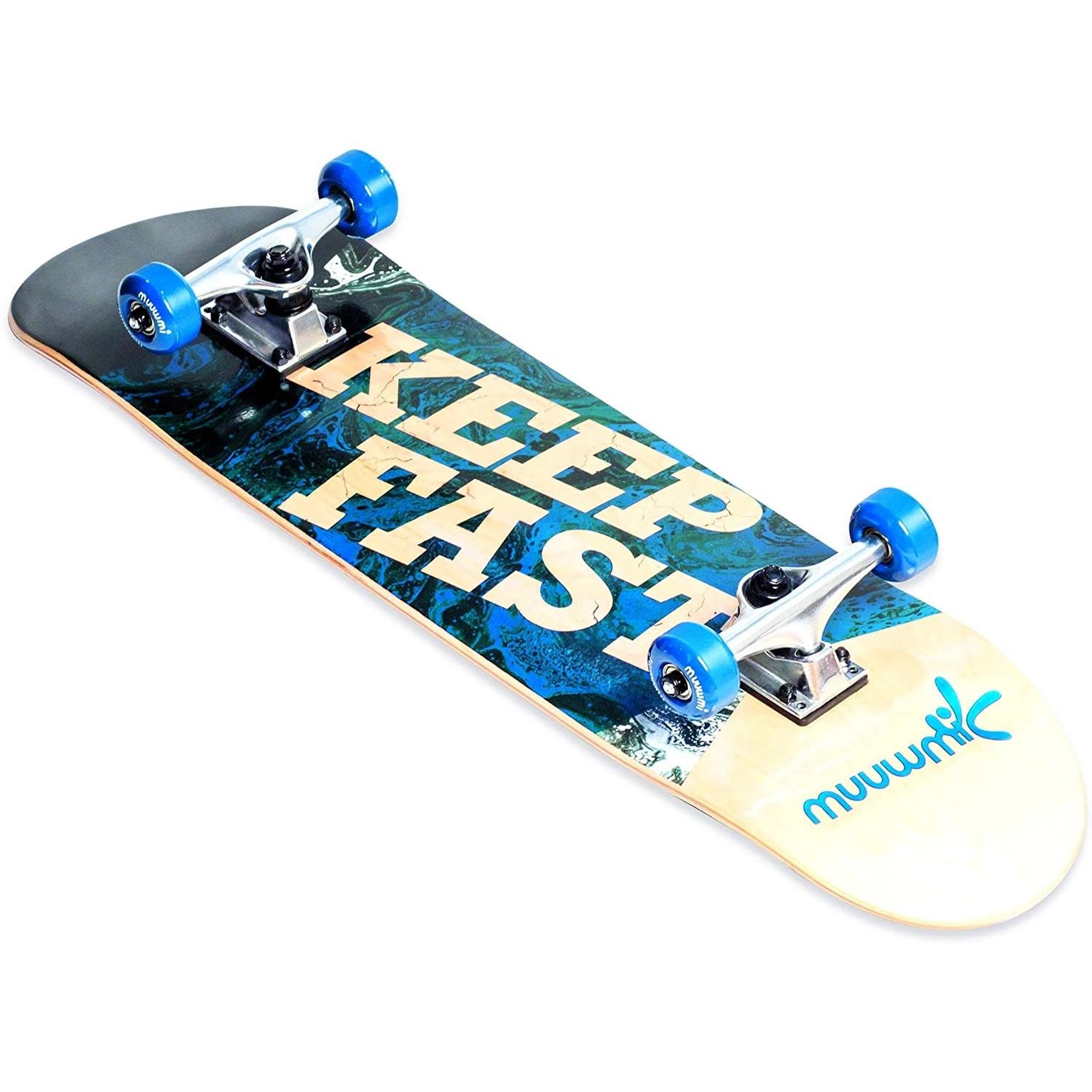 Voir la diapositive 2 : MUUWMI Skateboard ABEC 5 Wave avec sac à dos