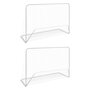 Voir la diapositive 1 : VIDAXL Buts de football 2 pcs avec filets 182x61x122 cm Acier Blanc