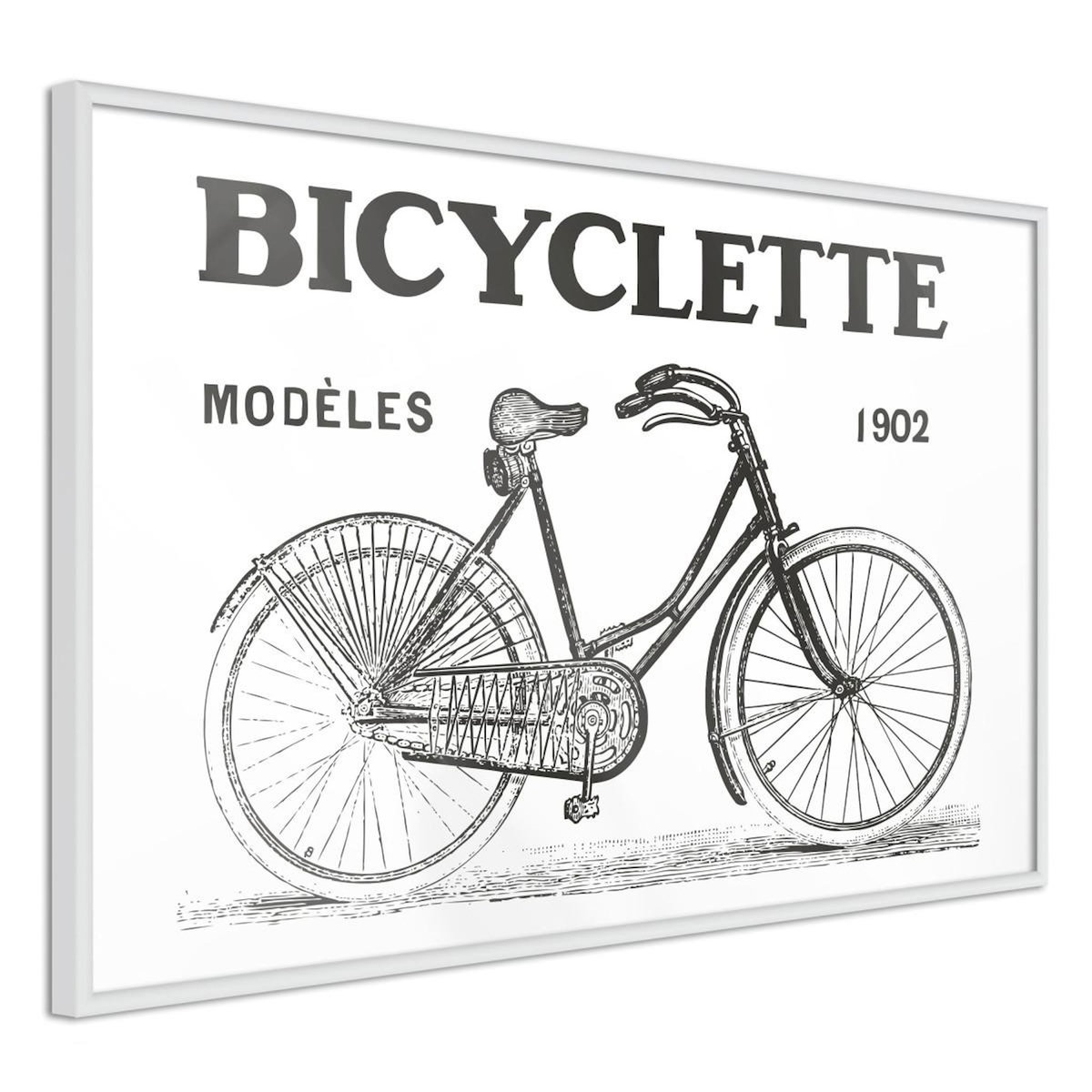 Paris Prix Affiche Murale Encadrée  Bicyclette