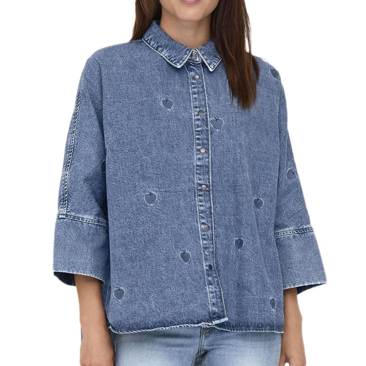 Only Chemise en Jean  Femme Only Grace 3/4