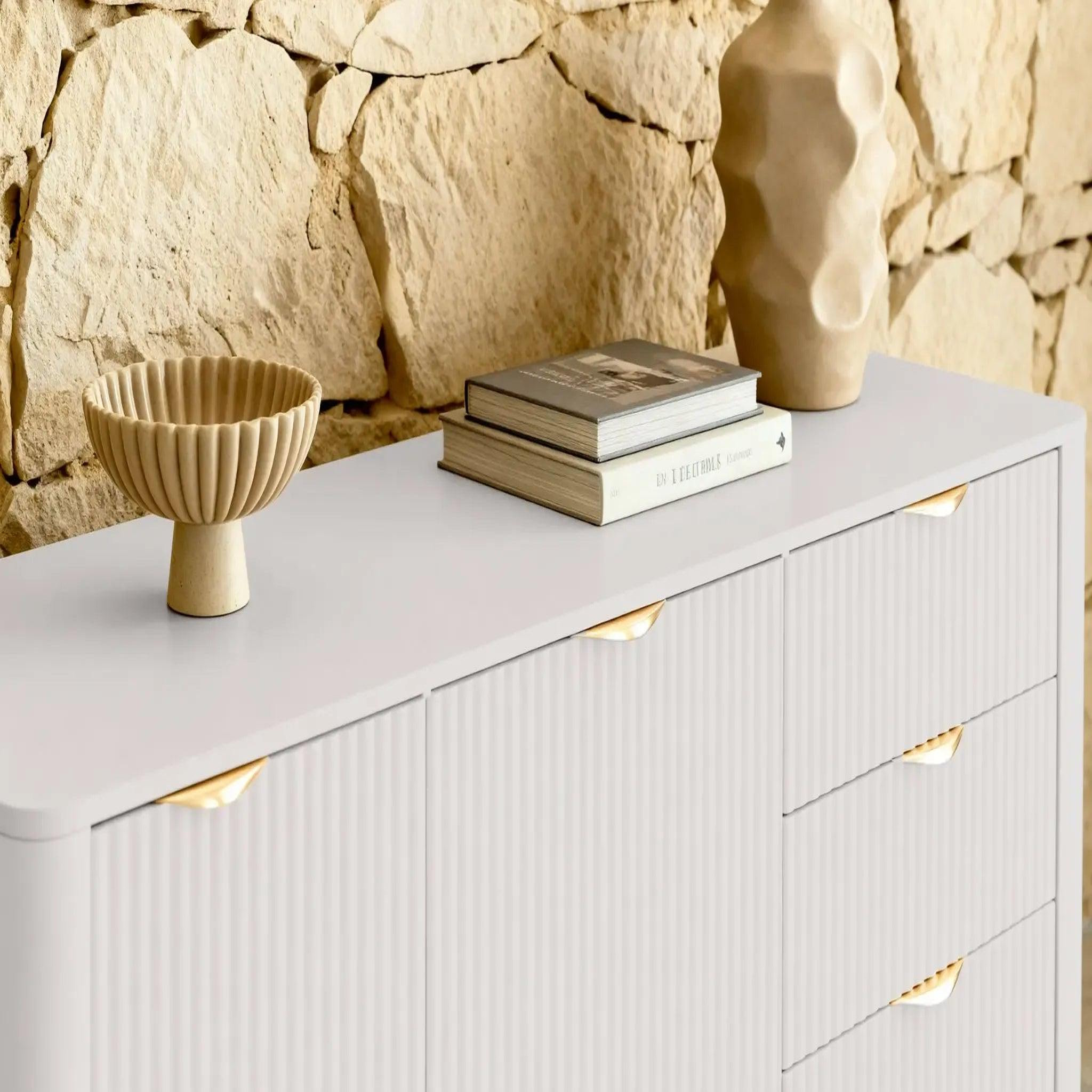 Voir la diapositive 5 : CASANOVA PARIS Joudy - buffet 2 portes 163cmeffet rainuré