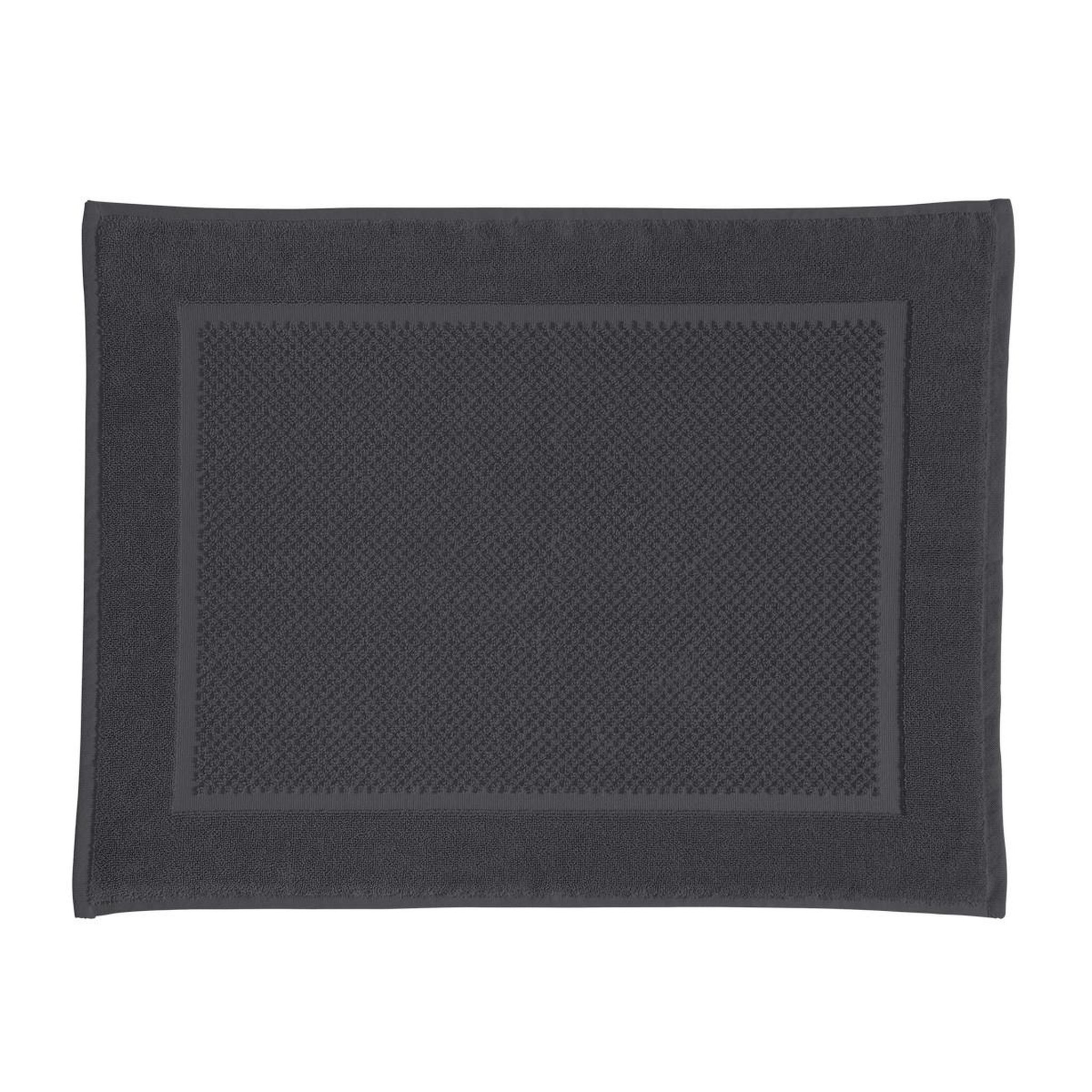 GUY LEVASSEUR Tapis de bain uni en coton éponge Oeko-Tex 50x70cm. Coloris disponibles : Beige, Rose, Gris, Bleu, Marron, Vert, Orange